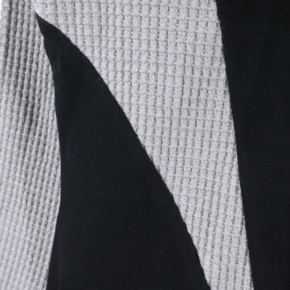 FFFPOSTALSERVICE(トリプルエフポスタルサービス) 25AW Diffraction Knit Layered L/S ディフラクションニットレイヤード長袖Tシャツ ブラック