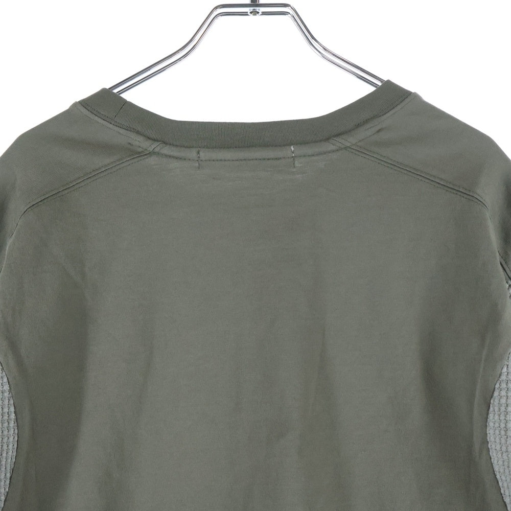 FFFPOSTALSERVICE(トリプルエフポスタルサービス) 25AW Diffraction Knit Layered L/S ディフラクションニットレイヤード長袖Tシャツ カーキ