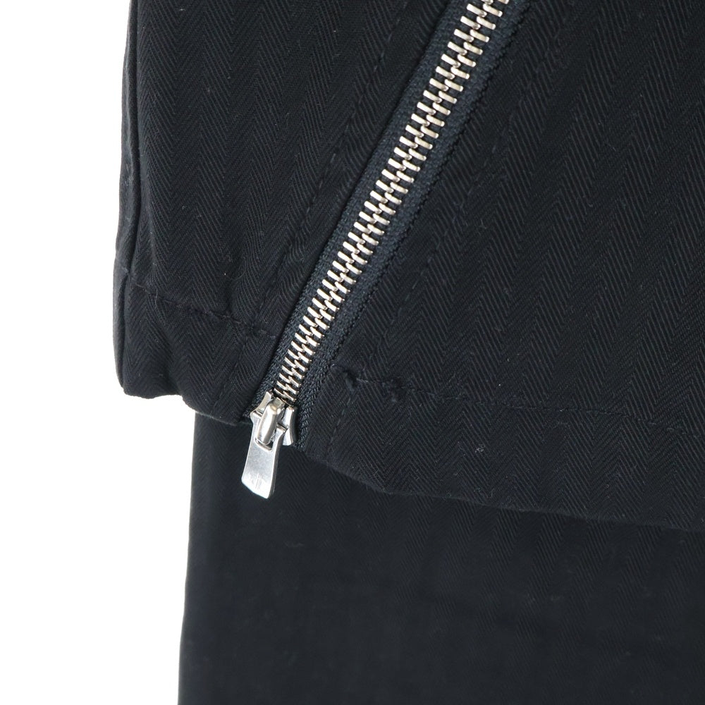 FFFPOSTALSERVICE(トリプルエフポスタルサービス) 25AW DOUBLE LAYERED ZIP TROUSERS ダブルレイヤードジップトラウザーズパンツ FFFPSFW2518 ブラック
