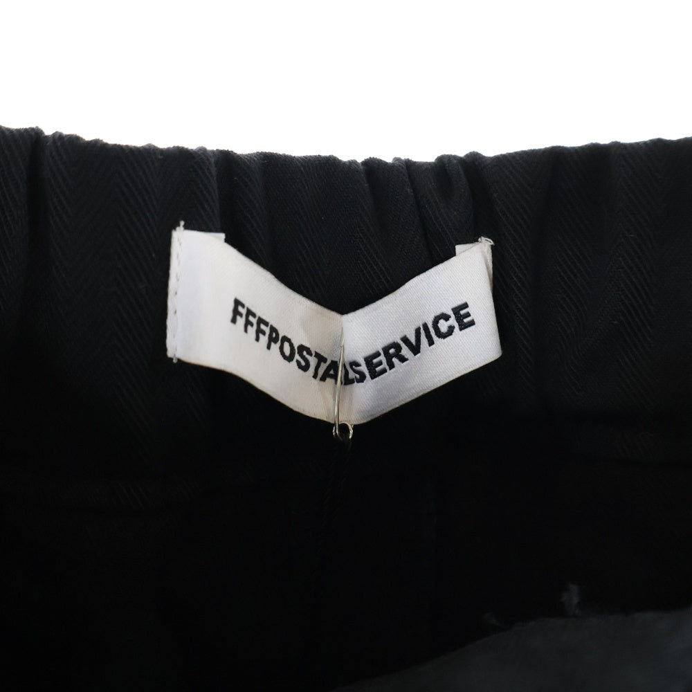 FFFPOSTALSERVICE(トリプルエフポスタルサービス) 25AW DOUBLE LAYERED ZIP TROUSERS ダブルレイヤードジップトラウザーズパンツ FFFPSFW2518 ブラック