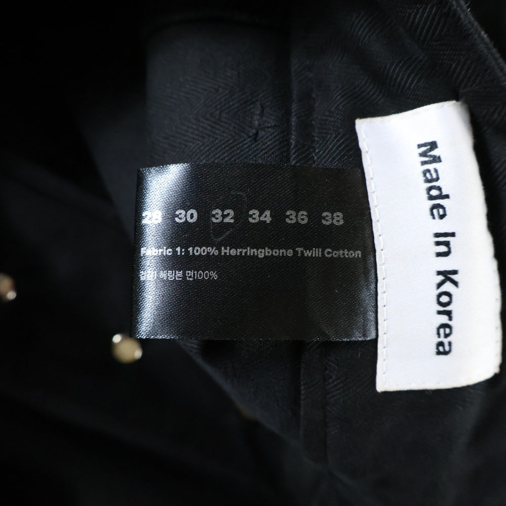 FFFPOSTALSERVICE(トリプルエフポスタルサービス) 25AW DOUBLE LAYERED ZIP TROUSERS ダブルレイヤードジップトラウザーズパンツ FFFPSFW2518 ブラック