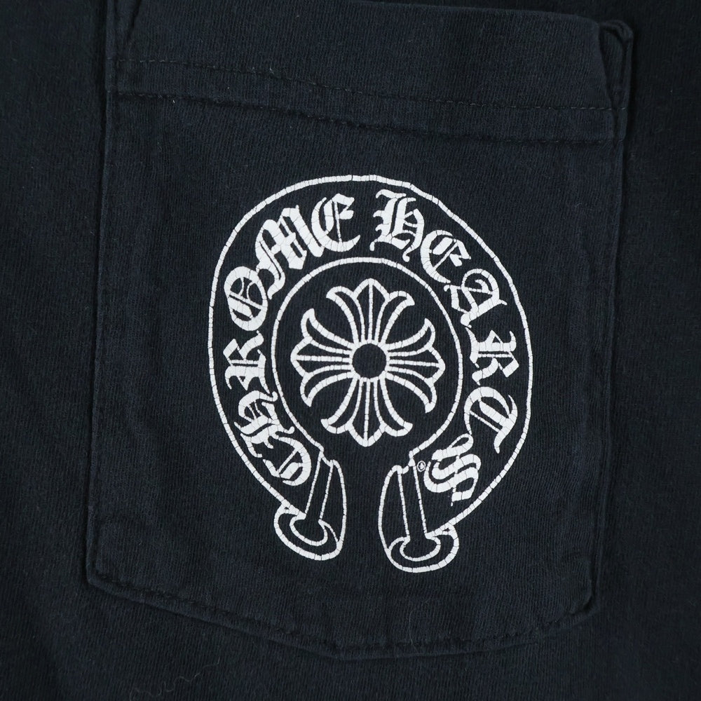 CHROME HEARTS(クロムハーツ) PARIS Limited Horseshoe Tee パリ限定 ホースシュープリント半袖Tシャツ カットソー ブラック