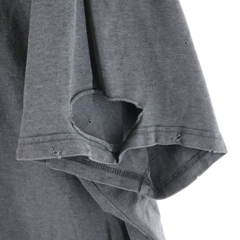 mastermind JAPAN(マスターマインドジャパン) 17AW ダメージ加工オーバーサイズプリント半袖Tシャツ MW17P01-TS048 グレー