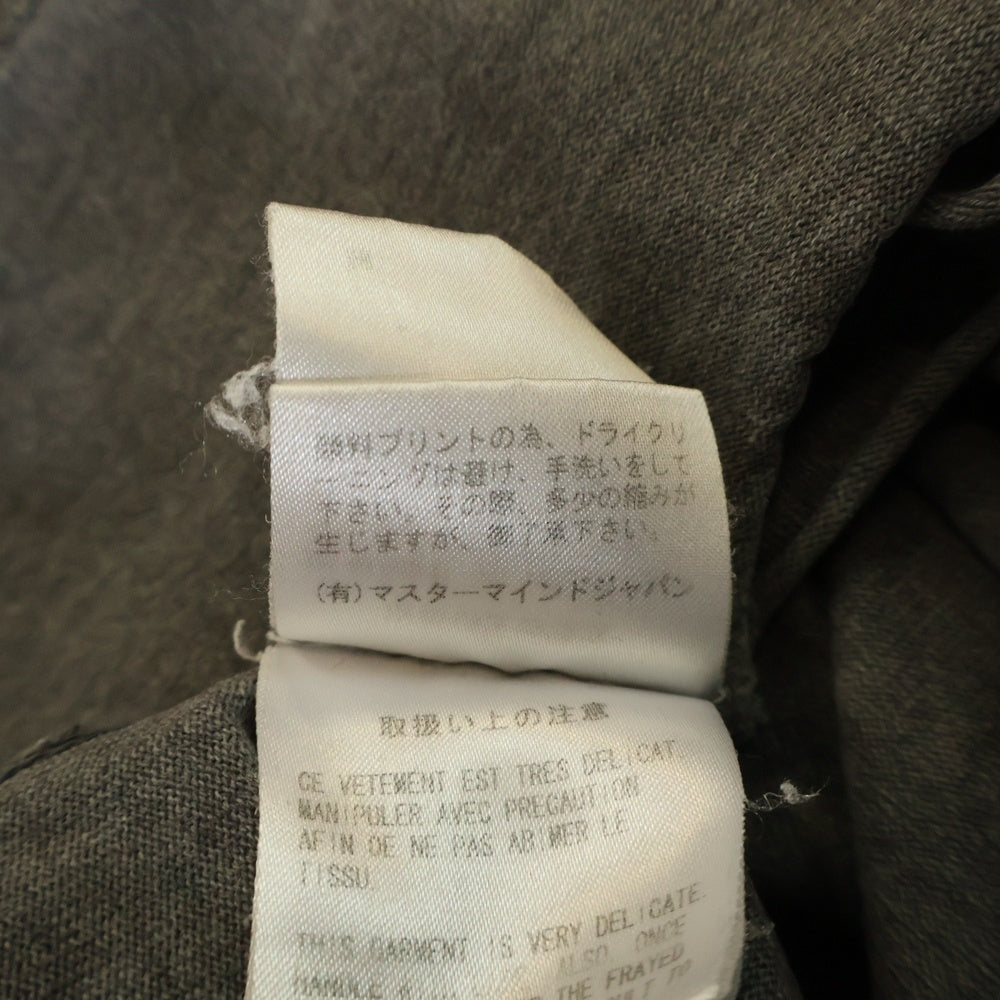 mastermind JAPAN(マスターマインドジャパン) 17AW ダメージ加工オーバーサイズプリント半袖Tシャツ MW17P01-TS048 グレー