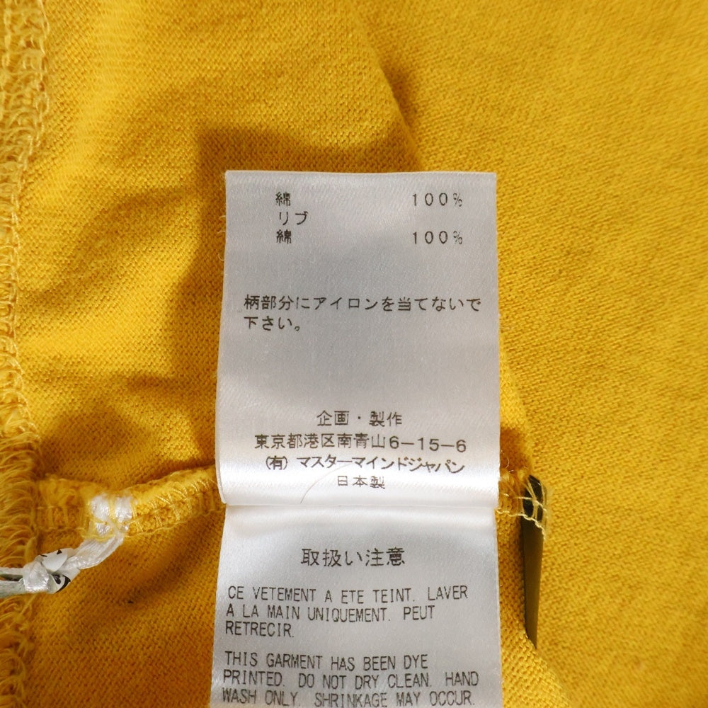 mastermind JAPAN(マスターマインドジャパン) ボクシーフィットプリント半袖Tシャツ MW20S04-TS060 イエロー