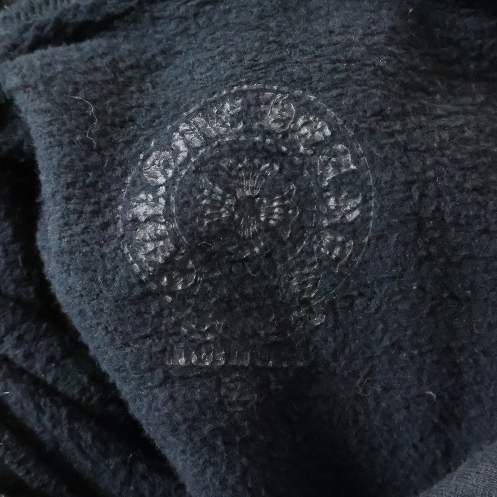 CHROME HEARTS(クロムハーツ) SWTSHRT PLVR 袖フローラルバックホースシュープリントプルオーバーパーカー ブラック