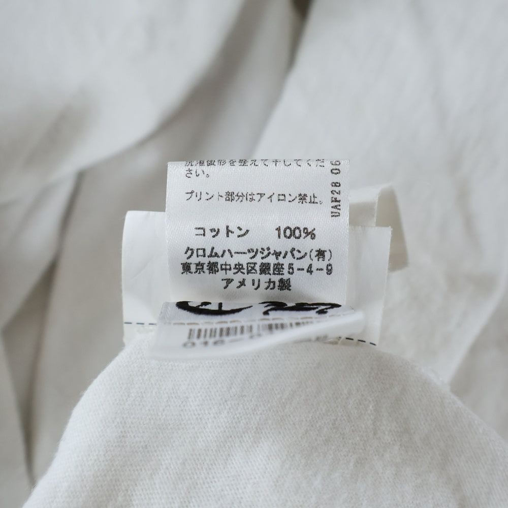 CHROME HEARTS(クロムハーツ) Neck Logo L/S Tee ネックロゴ プリント長袖Tシャツ カットソー ホワイト