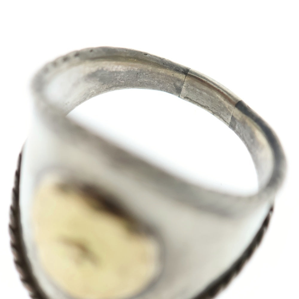 goro's(ゴローズ) 金メタル付き銀縄リング シルバーゴールド