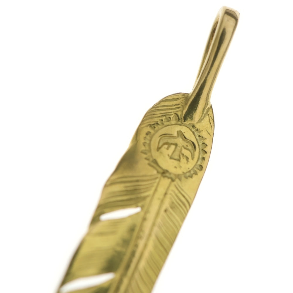 goro's(ゴローズ) 全金フェザー大 ペンダントトップ ゴールド BGA061