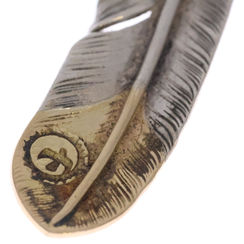 goro's(ゴローズ) 【現行】先金特大フェザー 左向き ペンダントトップ シルバー/ゴールド BGA009