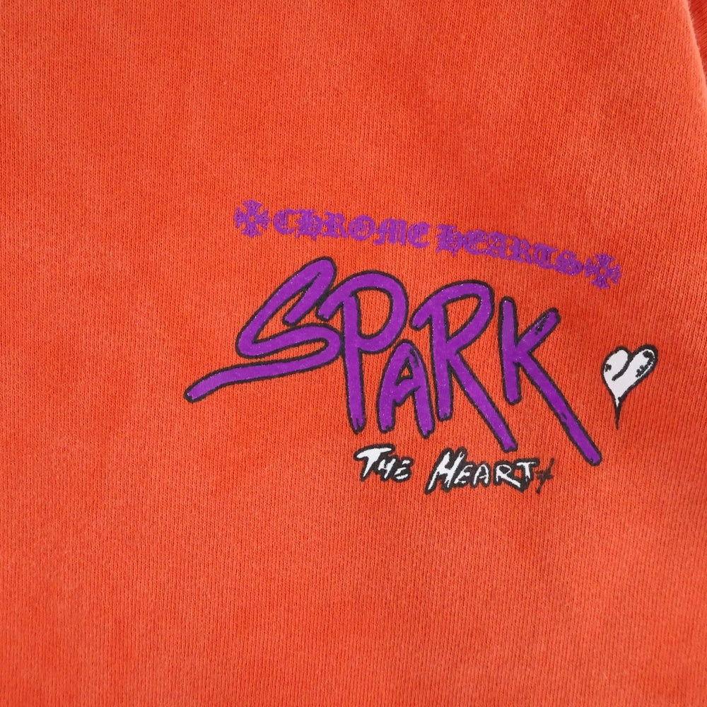 CHROME HEARTS(クロムハーツ) 23SS×MATTY BOY SPARK THE HEART SWTSHRT マッティボーイ プロスパーク ザ ハート プリントクルーネックスウェットトレーナー レッド