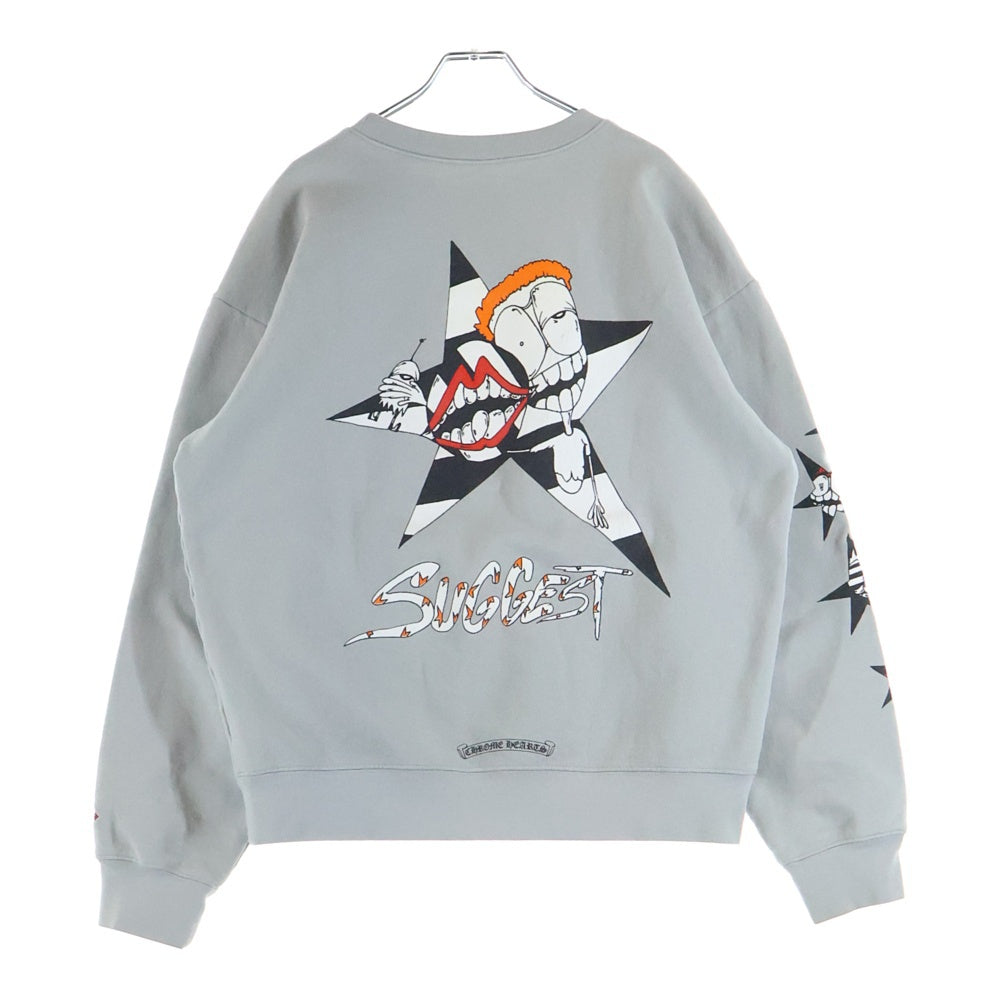 CHROME HEARTS(クロムハーツ) 20SS×MATTY BOY PPO SUGGEST SPACE GRY SWTSHRT マッティボーイ サジェストスペースグレー クルーネックスウェットトレーナー グレー