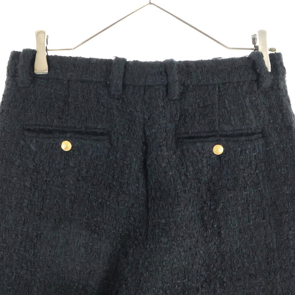 GUCCI(グッチ) 22AW Exquisite Gucci ツイードウールバミューダショーツ ハーフパンツ 718365 ZAKF9 ブラック