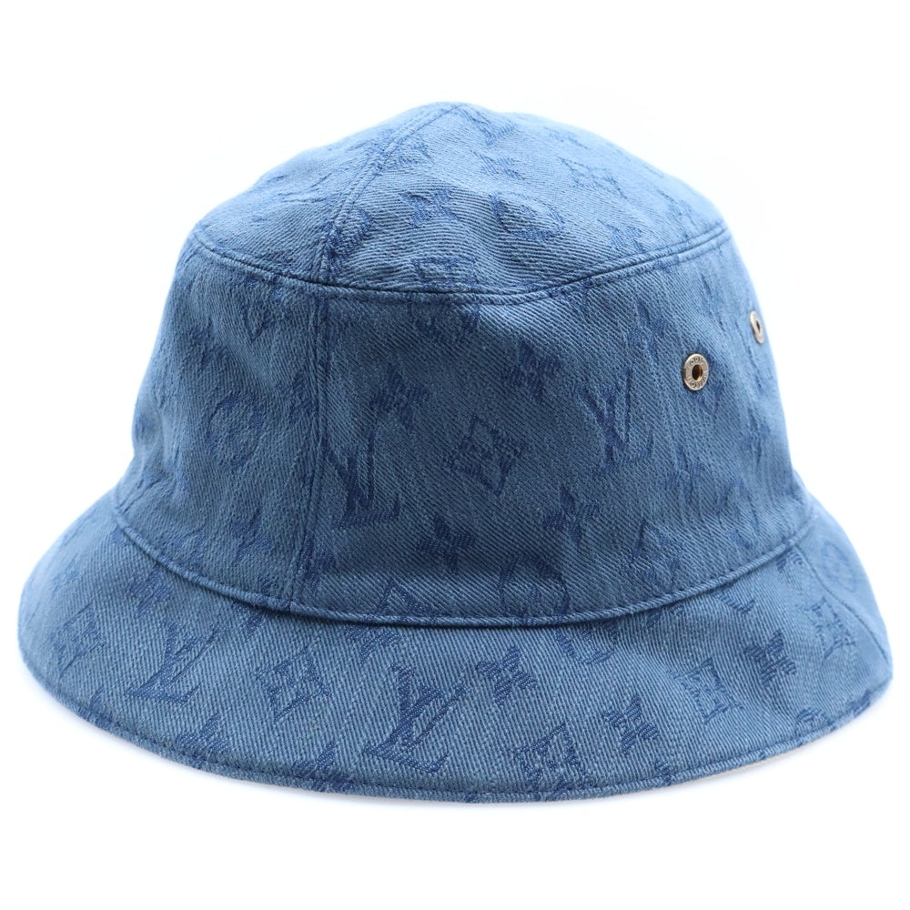 LOUIS VUITTON(ルイヴィトン) 19SS シャポーモノグラムデニムバケットハット 帽子 MP2440 インディゴブルー