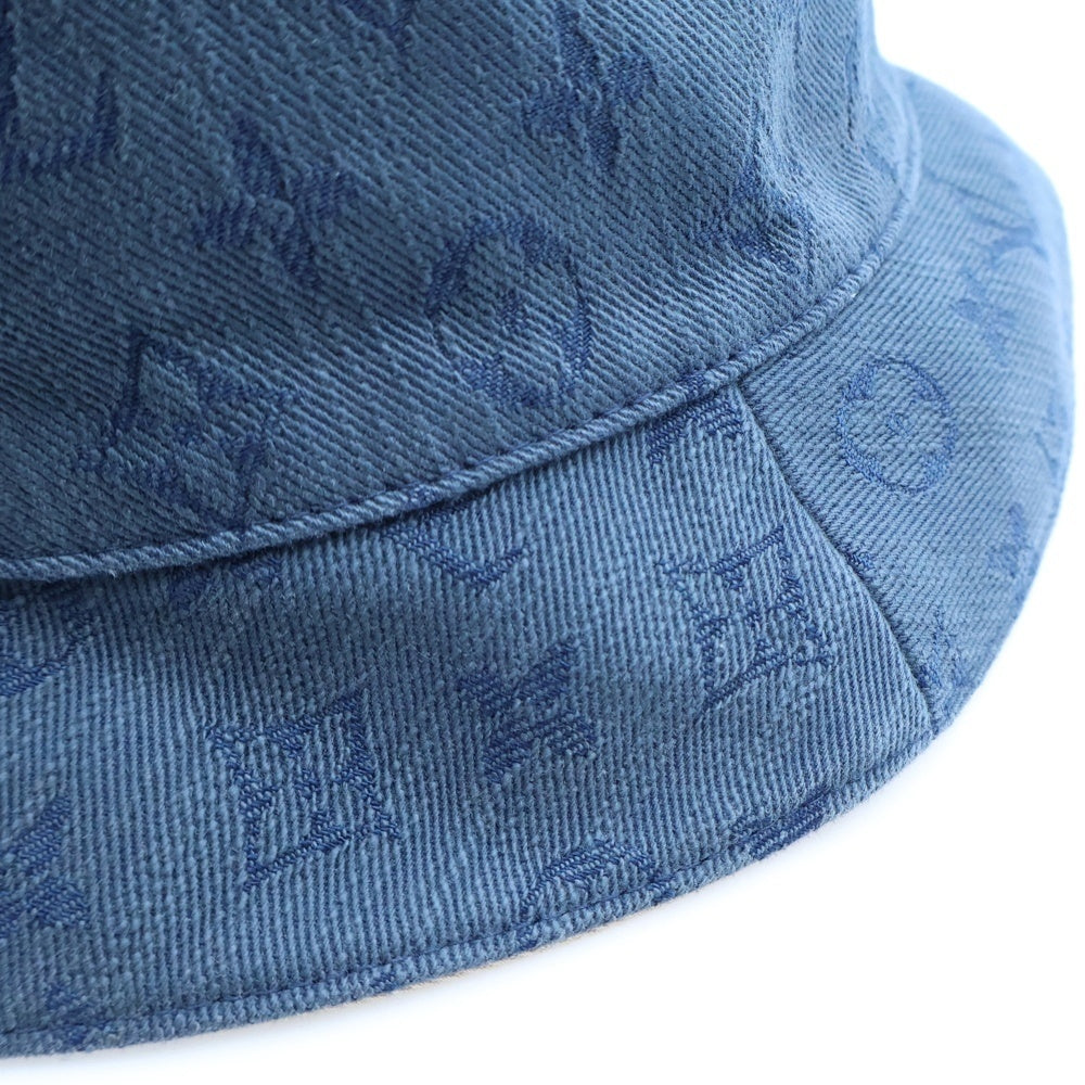 LOUIS VUITTON(ルイヴィトン) 19SS シャポーモノグラムデニムバケットハット 帽子 MP2440 インディゴブルー