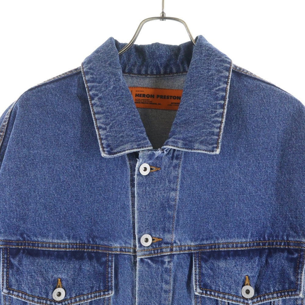 HERON PRESTON(ヘロンプレストン) 16AW AIRBRUSH DENIM JACKET エアブラッシュグラフィックデニムジャケット HMEA016F18689002 インディゴブルー