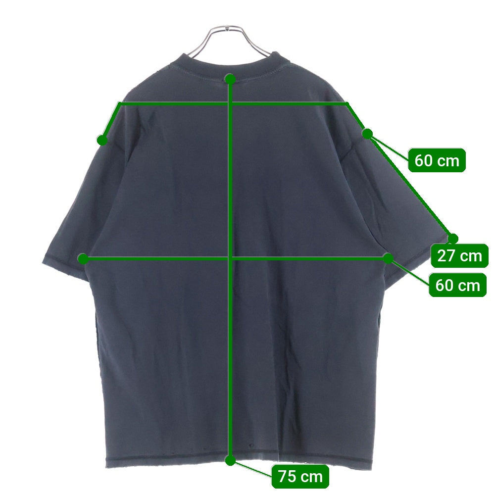 BALENCIAGA(バレンシアガ) 25SS Medium Fit T-Shirt インサイドアウトロゴ半袖Tシャツ 822441 TSVA2 ブラック