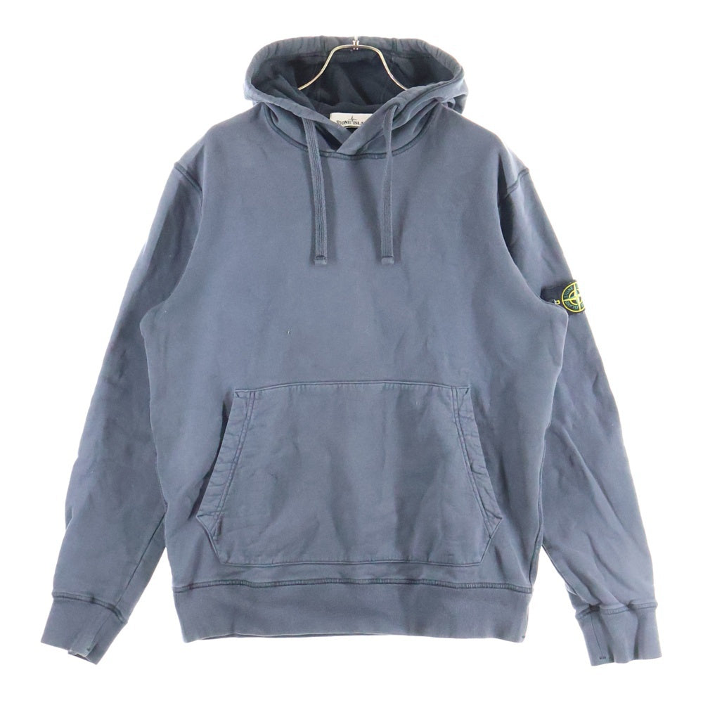 STONE ISLAND(ストーンアイランド) 21AW BRUSHED COTTON FLEECE ブラッシュドパッチプルオーバーパーカー 751564120 グレー