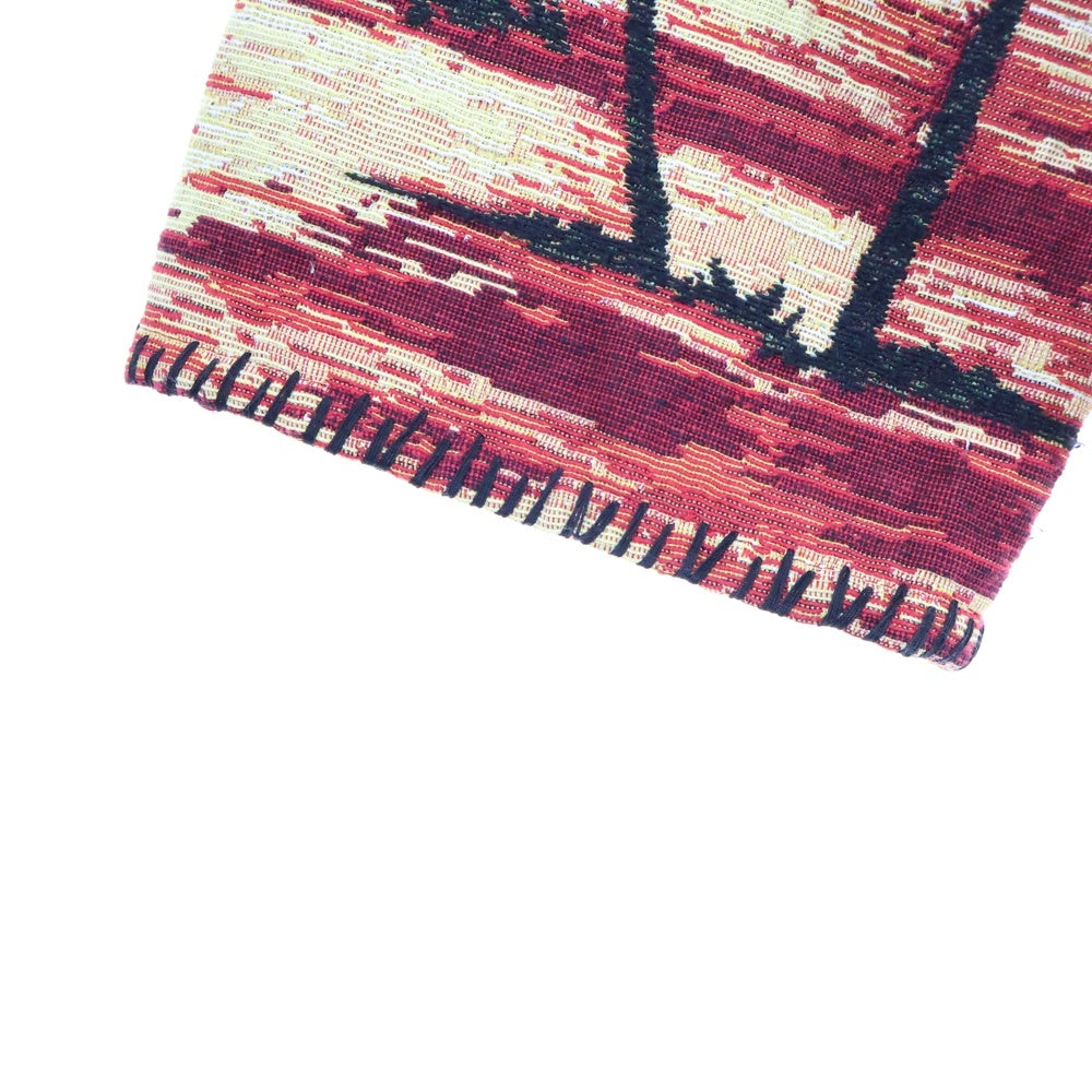 SAINT LAURENT PARIS(サンローランパリ) 16SS パームツリージャガード総柄フードジャケット 417953 Y985L レッド/マルチ