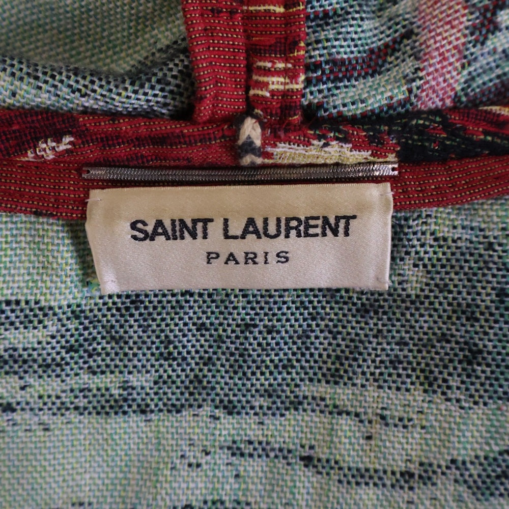SAINT LAURENT PARIS(サンローランパリ) 16SS パームツリージャガード総柄フードジャケット 417953 Y985L レッド/マルチ