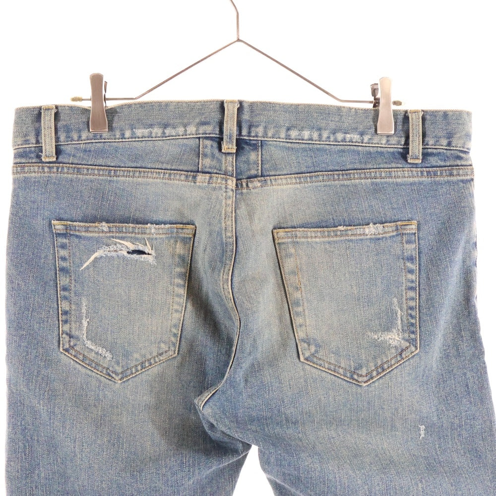 SAINT LAURENT PARIS(サンローランパリ) 15AW デストロイクラッシュデニムパンツ 391659 Y915I インディゴブルー