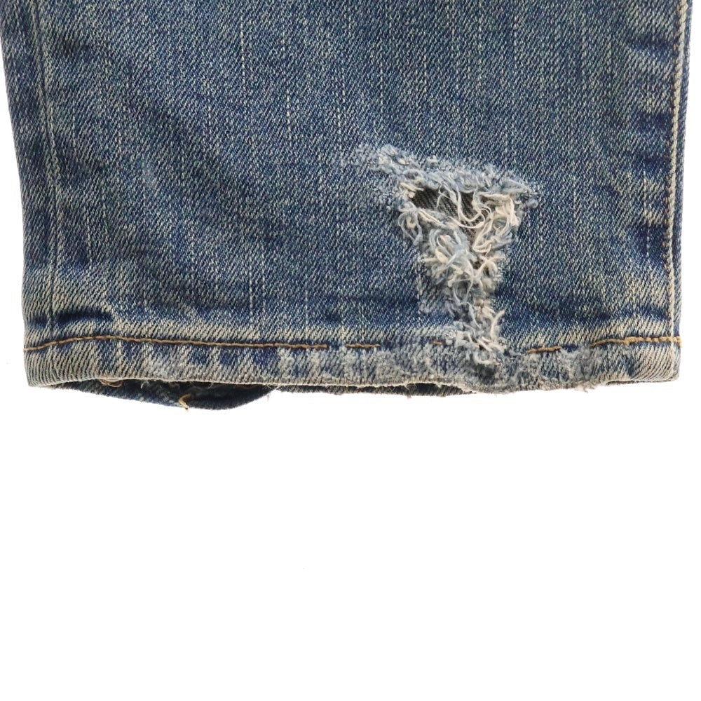 SAINT LAURENT PARIS(サンローランパリ) 15AW デストロイクラッシュデニムパンツ 391659 Y915I インディゴブルー