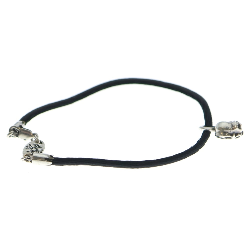 CHROME HEARTS(クロムハーツ) KZ BRACELET STAR KZ ケーゼット ハートスタック シルクブレスレット ブラック/シルバー