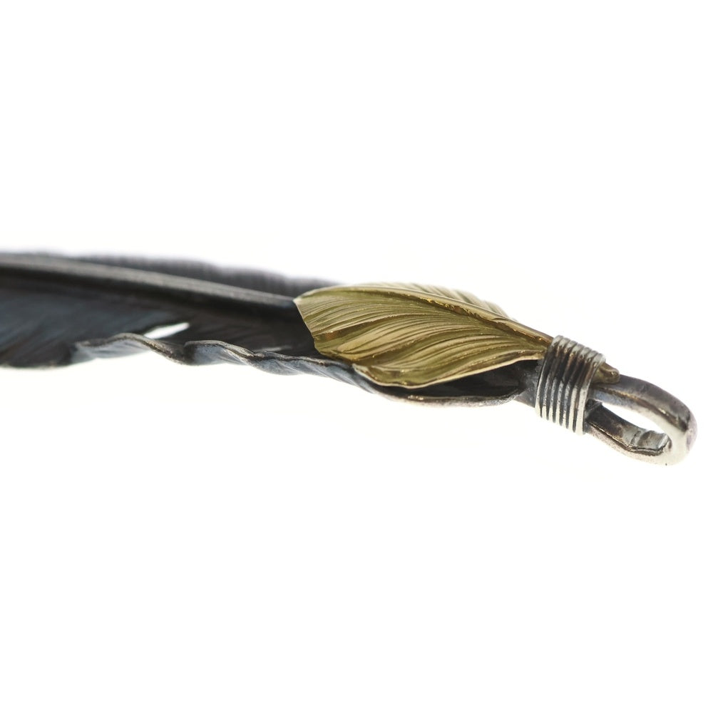 goro's(ゴローズ) 【オールド】上金特大フェザー 右向き ペンダントトップ シルバー/ゴールド BGA007