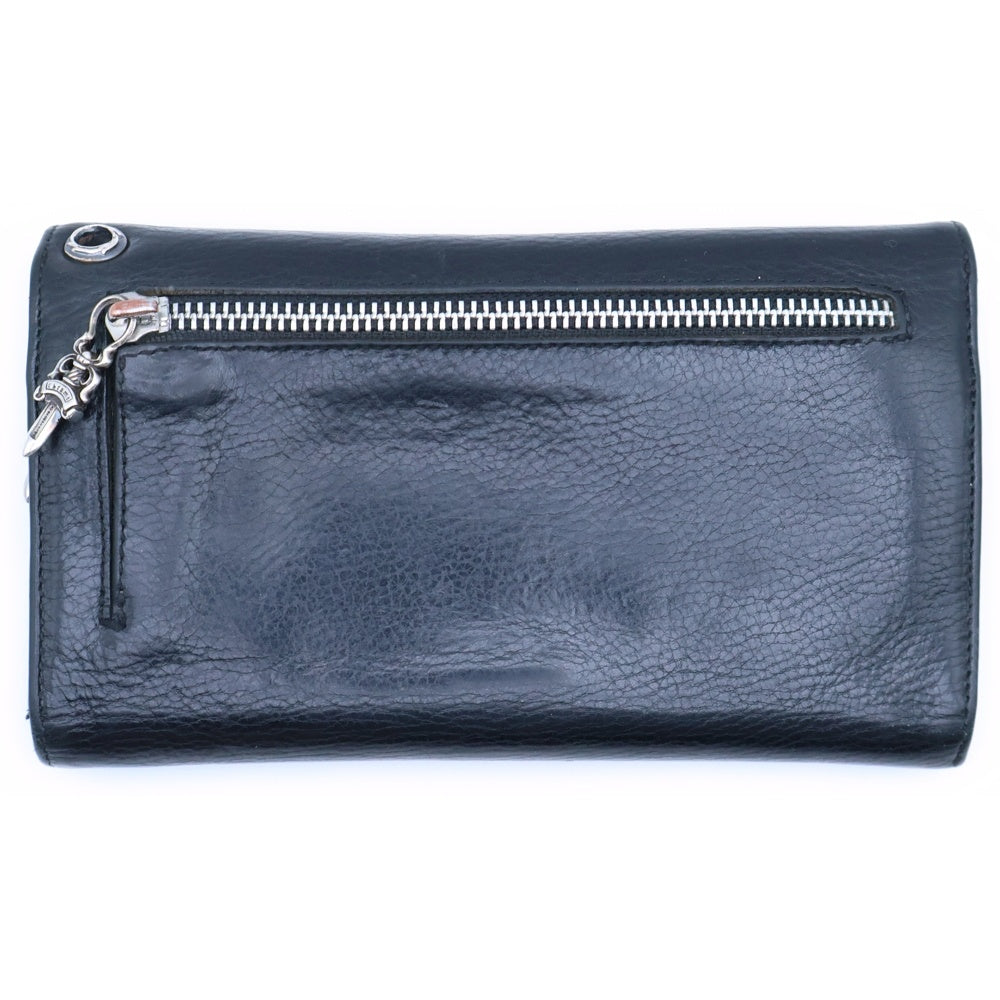 CHROME HEARTS(クロムハーツ) WAVE ウェーブ レザーウォレット 財布 ブラックBCA374