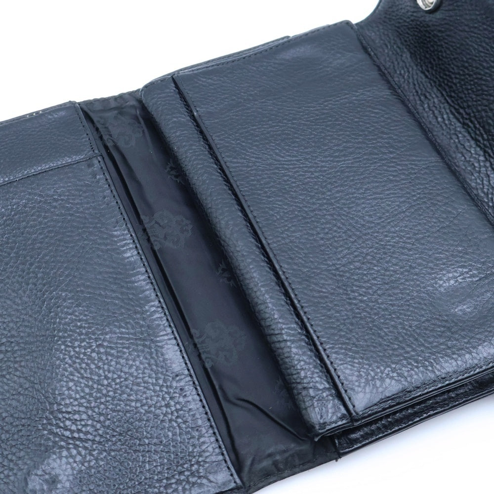 CHROME HEARTS(クロムハーツ) WAVE ウェーブ レザーウォレット 財布 ブラックBCA374