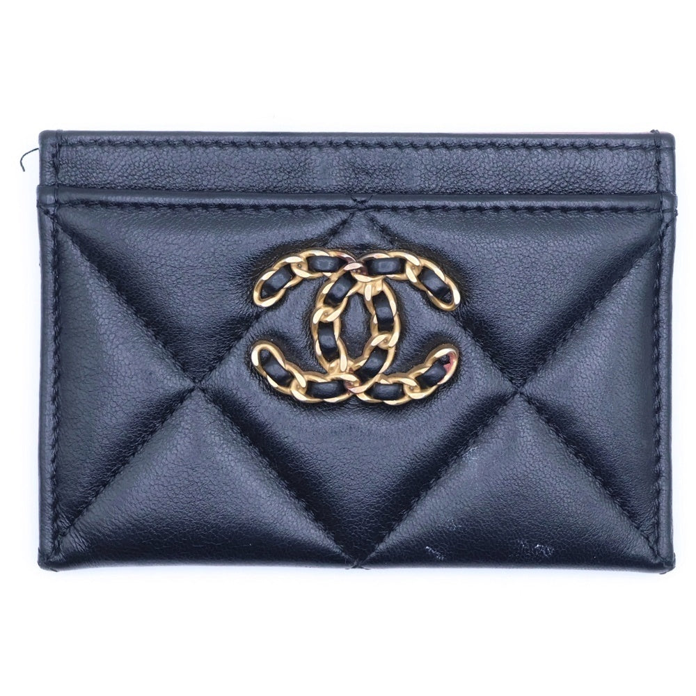 CHANEL(シャネル) シャネル19 CCマーク ラムスキンレザーカードケース AP1167 ブラック