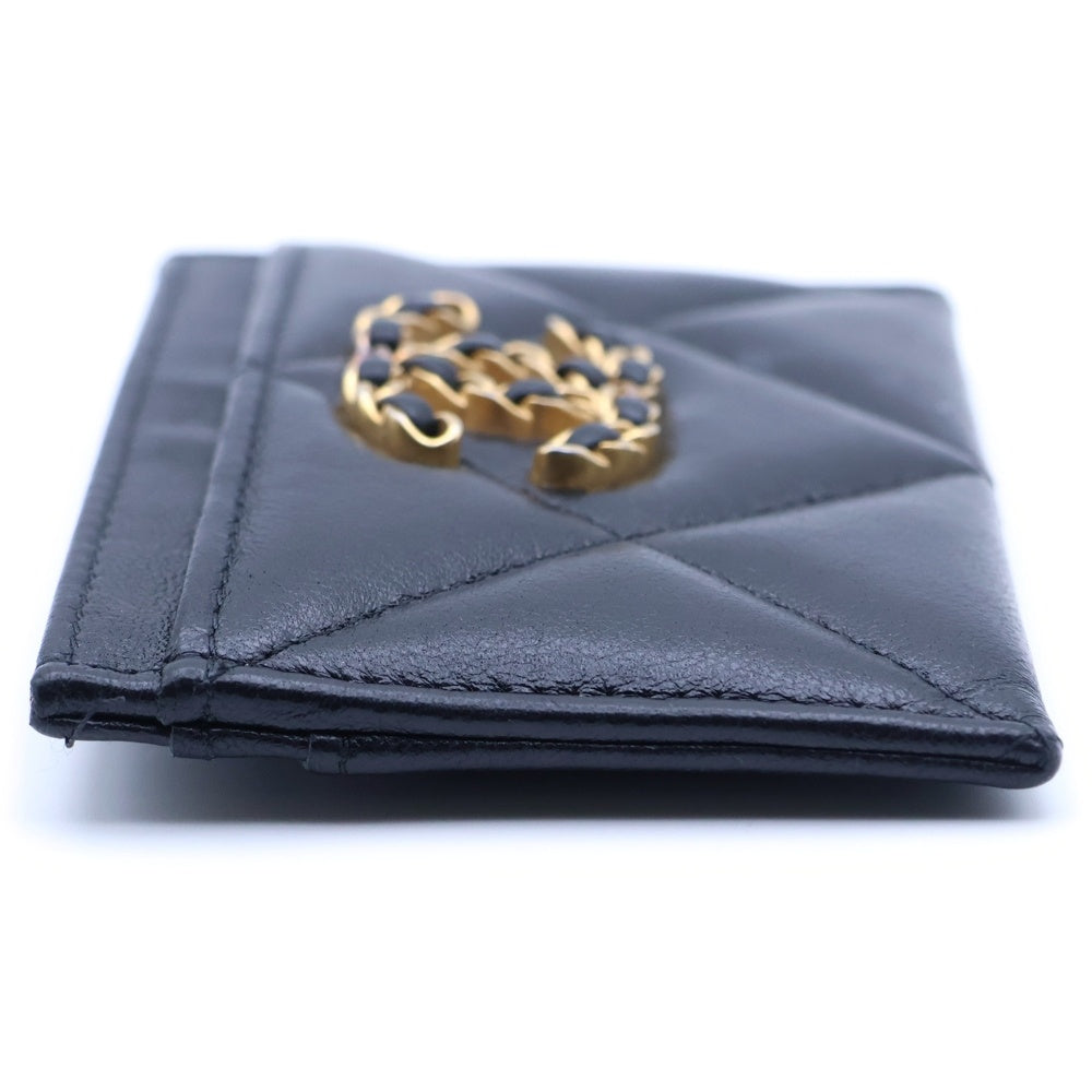 CHANEL(シャネル) シャネル19 CCマーク ラムスキンレザーカードケース AP1167 ブラック