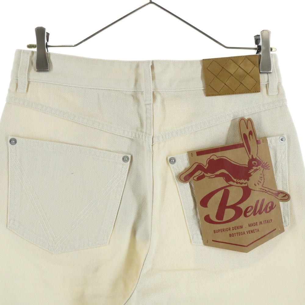 BOTTEGA VENETA(ボッテガヴェネタ) 25SS Turned Up Jeans ターンアップデニムパンツ 824659 V5DV0 ホワイト レディース