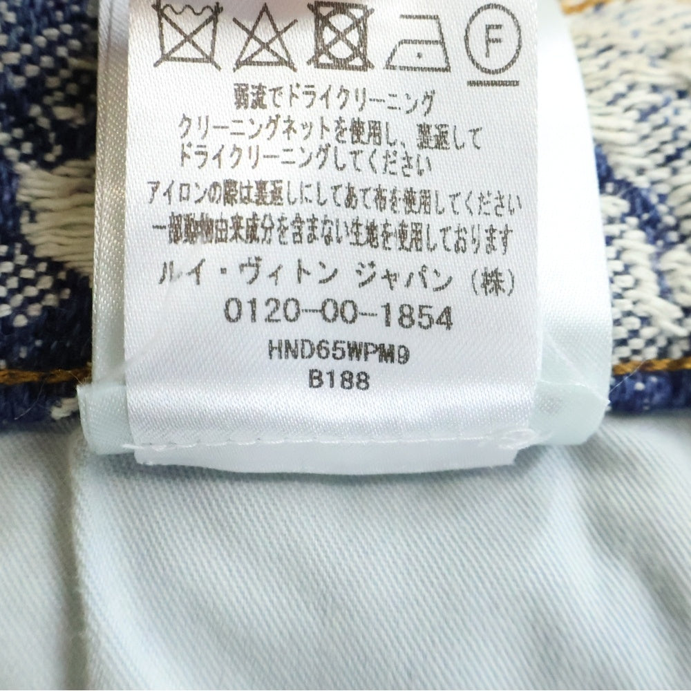 LOUIS VUITTON(ルイヴィトン) 22AW フローラルパターンカーペンターデニムパンツ ハーフパンツ RM222 PM9 HND65W インディゴブルー