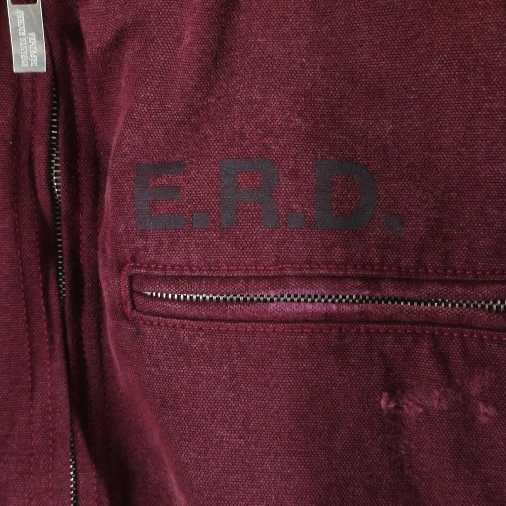 ENFANTS RICHES DEPRIMES(アンファンリッシュデプリメ) 24AW Faces Blanket Lined Work Jacket フェイスブランケットライナーワークジャケット ボルドー