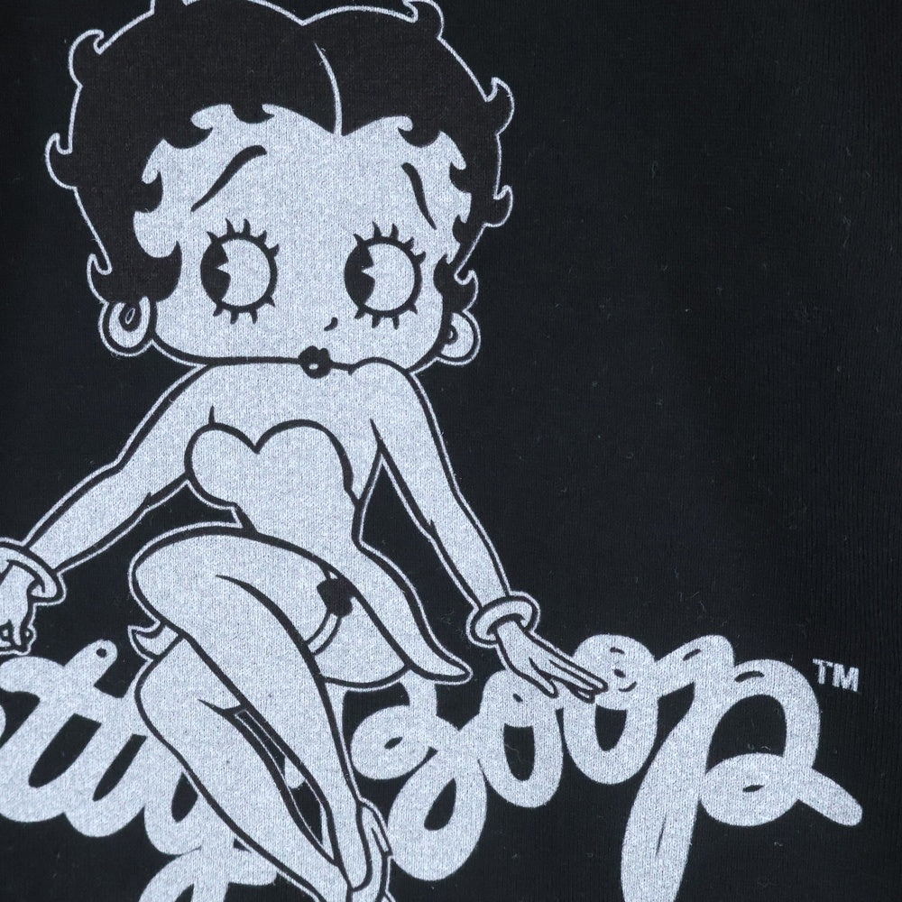 mastermind JAPAN(マスターマインドジャパン) 25AW WORLD×BETTY BOOP ワールド ベティブープ ボクシーフィットプリント長袖Tシャツ MW25C15-TS206 ブラック