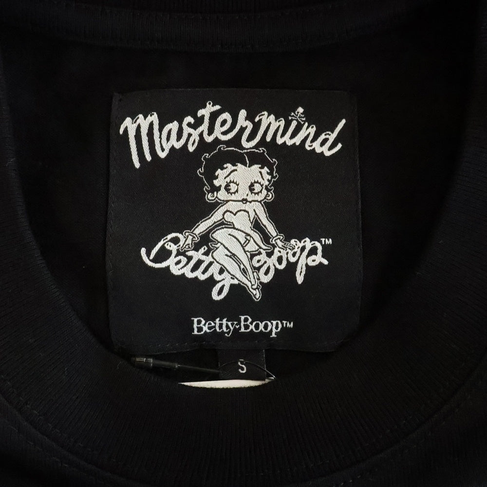 mastermind JAPAN(マスターマインドジャパン) 25AW WORLD×BETTY BOOP ワールド ベティブープ ボクシーフィットプリント長袖Tシャツ MW25C15-TS206 ブラック