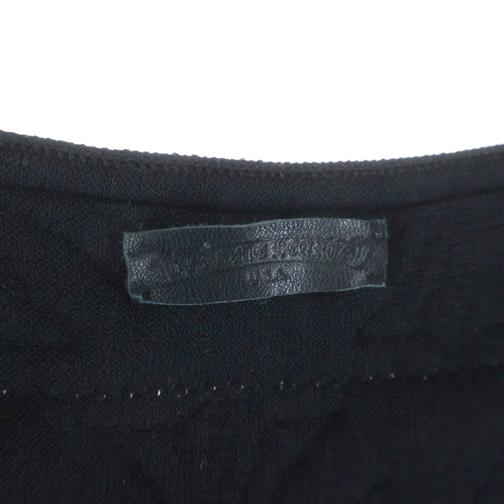 CHROME HEARTS(クロムハーツ) CHプラス総柄バイカラーニットコート ガウン レディース ブラック/ホワイト