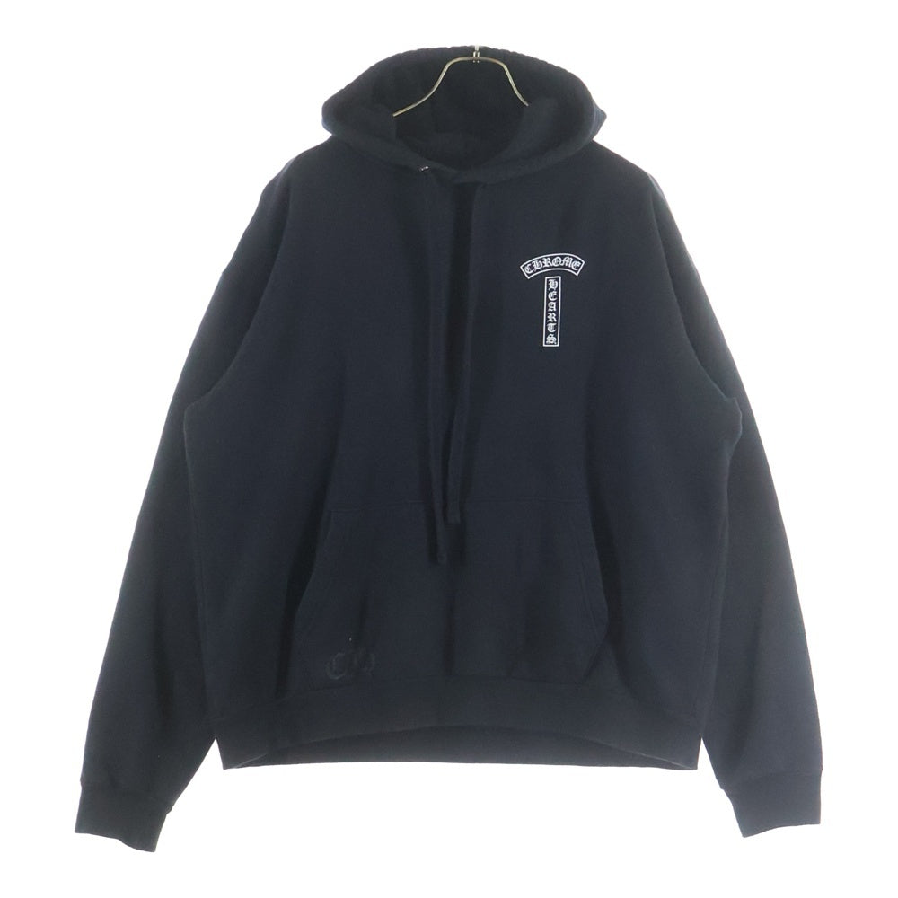 CHROME HEARTS(クロムハーツ) PULLOVER HOODIE ARCH アーチロゴTバープリントプルオーバースウェットパーカー ブラック