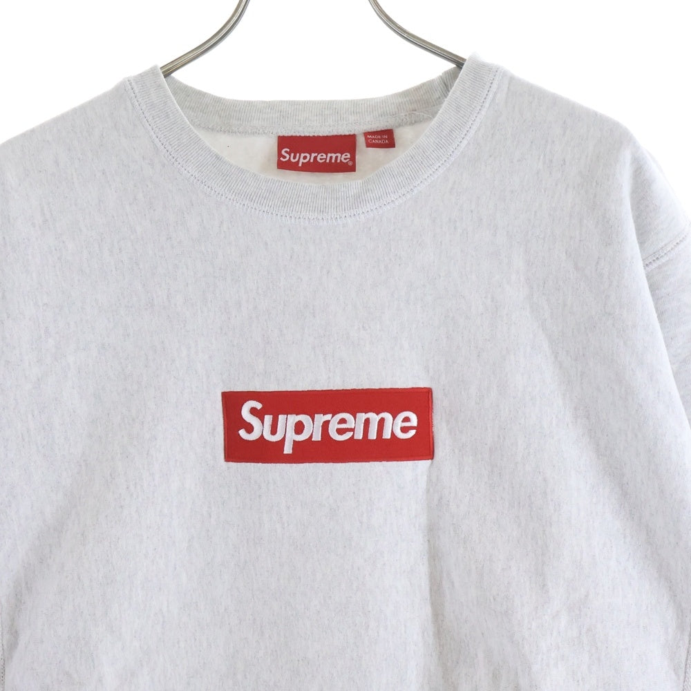 SUPREME(シュプリーム) 18AW Box Logo Crewneck Sweatshirt ボックスロゴクルーネック長袖スウェットトレーナー グレー