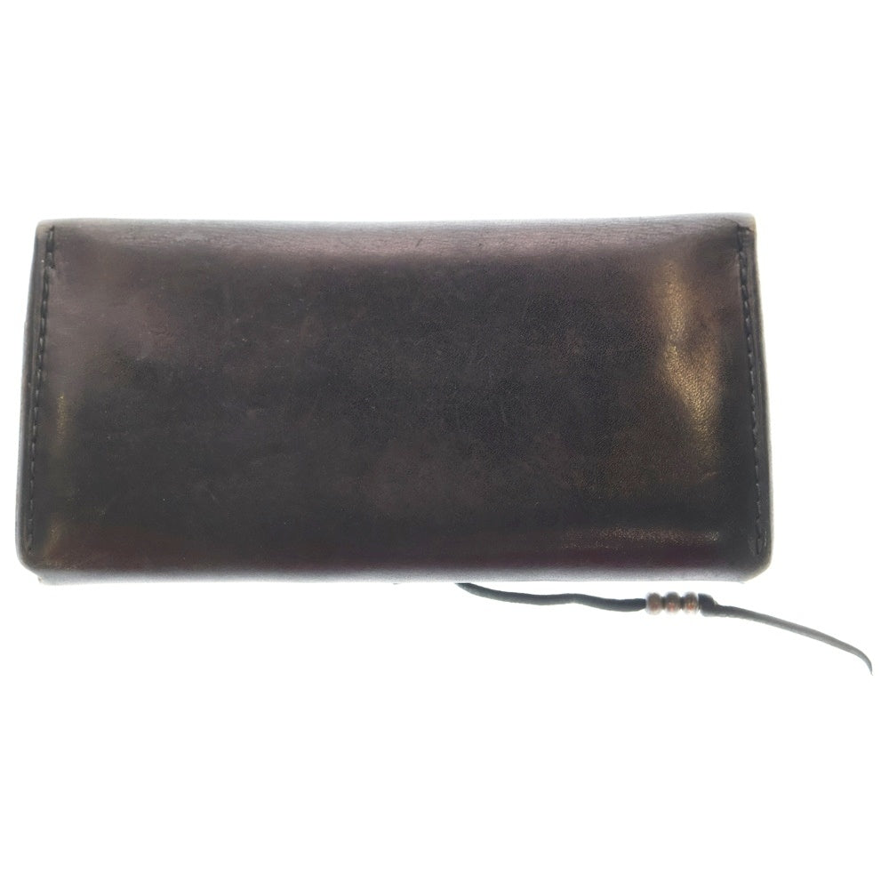 goro's(ゴローズ) K18付きフラワーコンチョ付き二つ折り長財布 ブラック シルバー