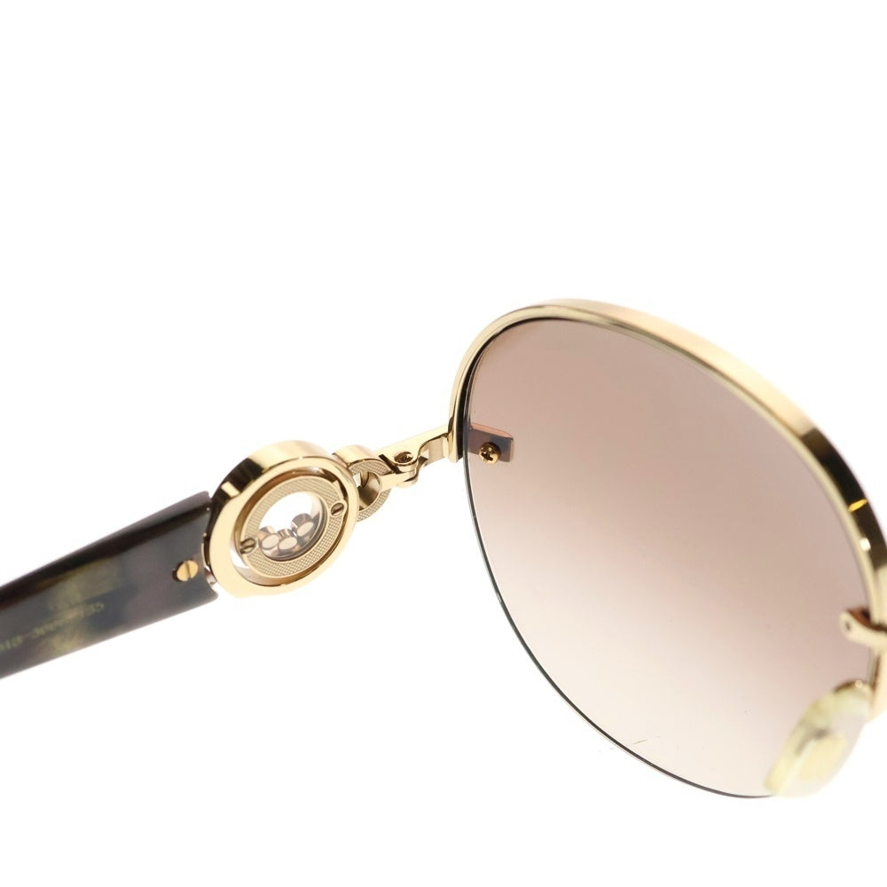CHOPARD(ショパール) オーバルビジューフレームサングラス アイウェア SCHB67S ブラウン/ゴールド レディース