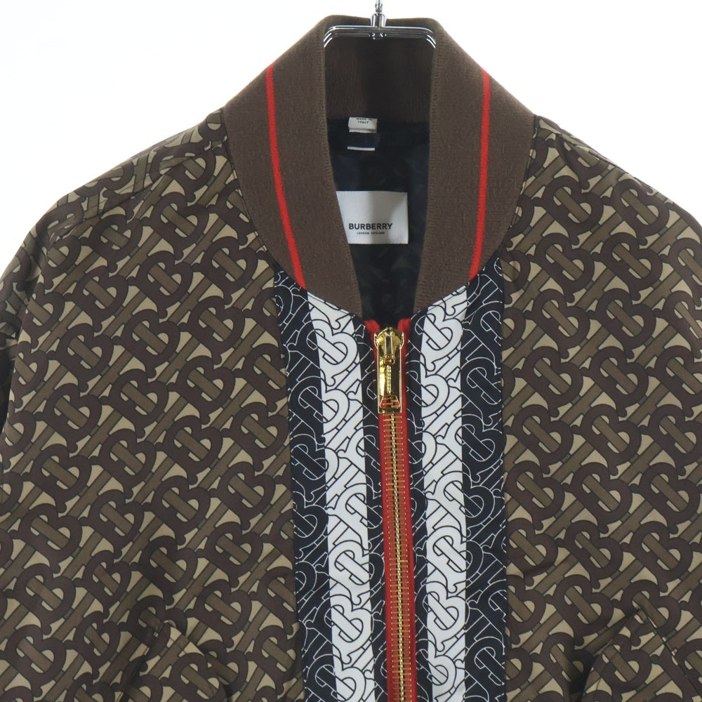 BURBERRY(バーバリー) TBモノグラム総柄ジップアップブルゾンジャケット 8021293 ブラウン レディース