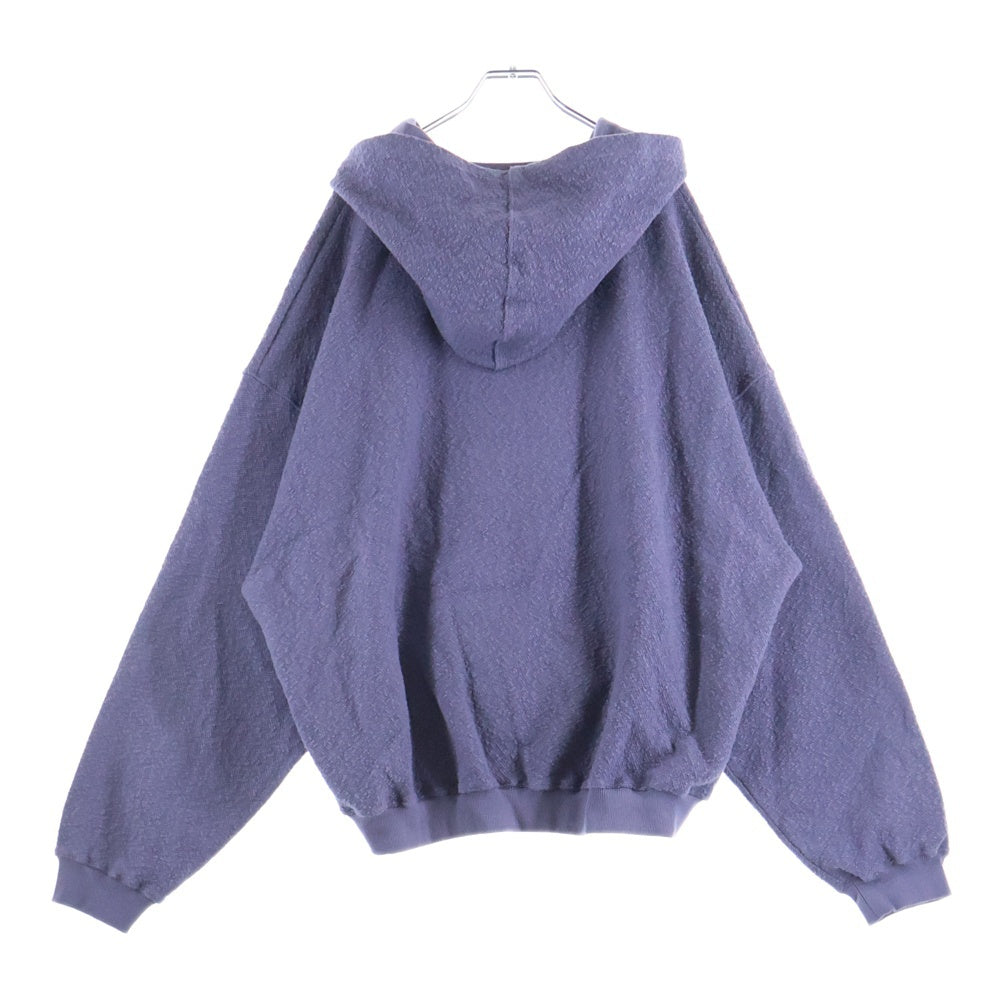 FFFPOSTALSERVICE(トリプルエフポスタルサービス) 25AW ROUND HEM CURVED ZIP-UP HOODIE ラウンドヘム カーブジップアップフーディーパーカー パープル