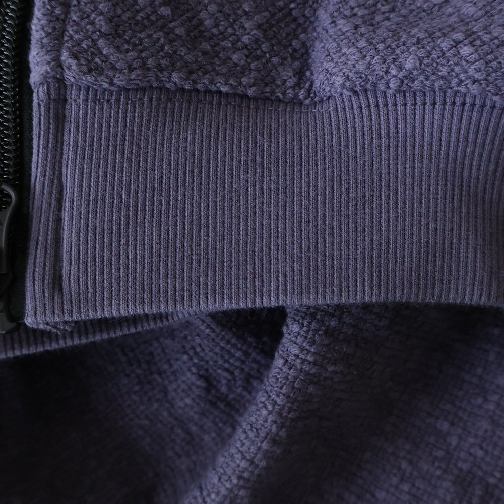 FFFPOSTALSERVICE(トリプルエフポスタルサービス) 25AW ROUND HEM CURVED ZIP-UP HOODIE ラウンドヘム カーブジップアップフーディーパーカー パープル