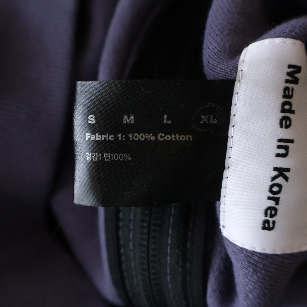 FFFPOSTALSERVICE(トリプルエフポスタルサービス) 25AW ROUND HEM CURVED ZIP-UP HOODIE ラウンドヘム カーブジップアップフーディーパーカー パープル