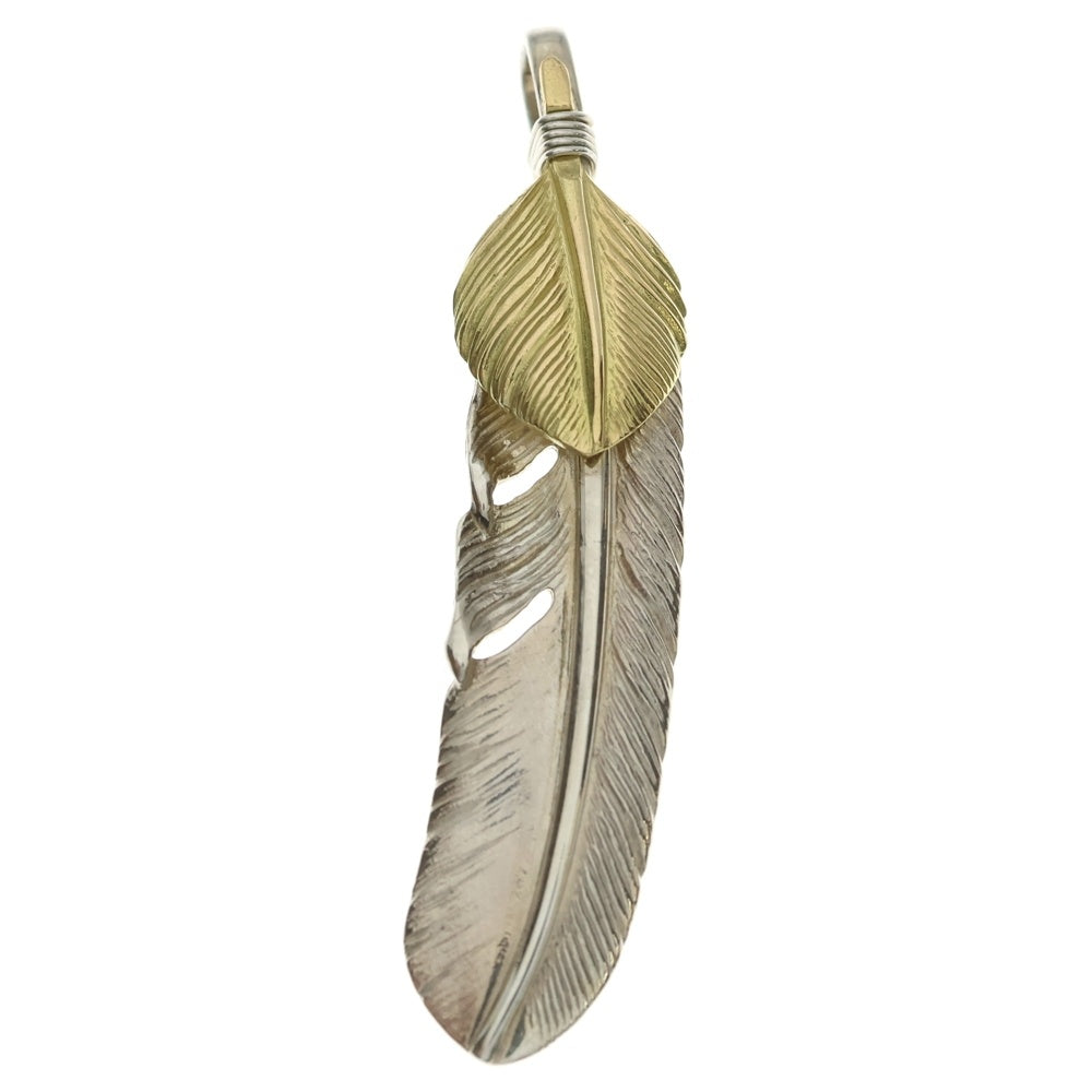 TADY & KING(タディアンドキング) K18特大ハートフェザー ペンダントトップ 左向き シルバー