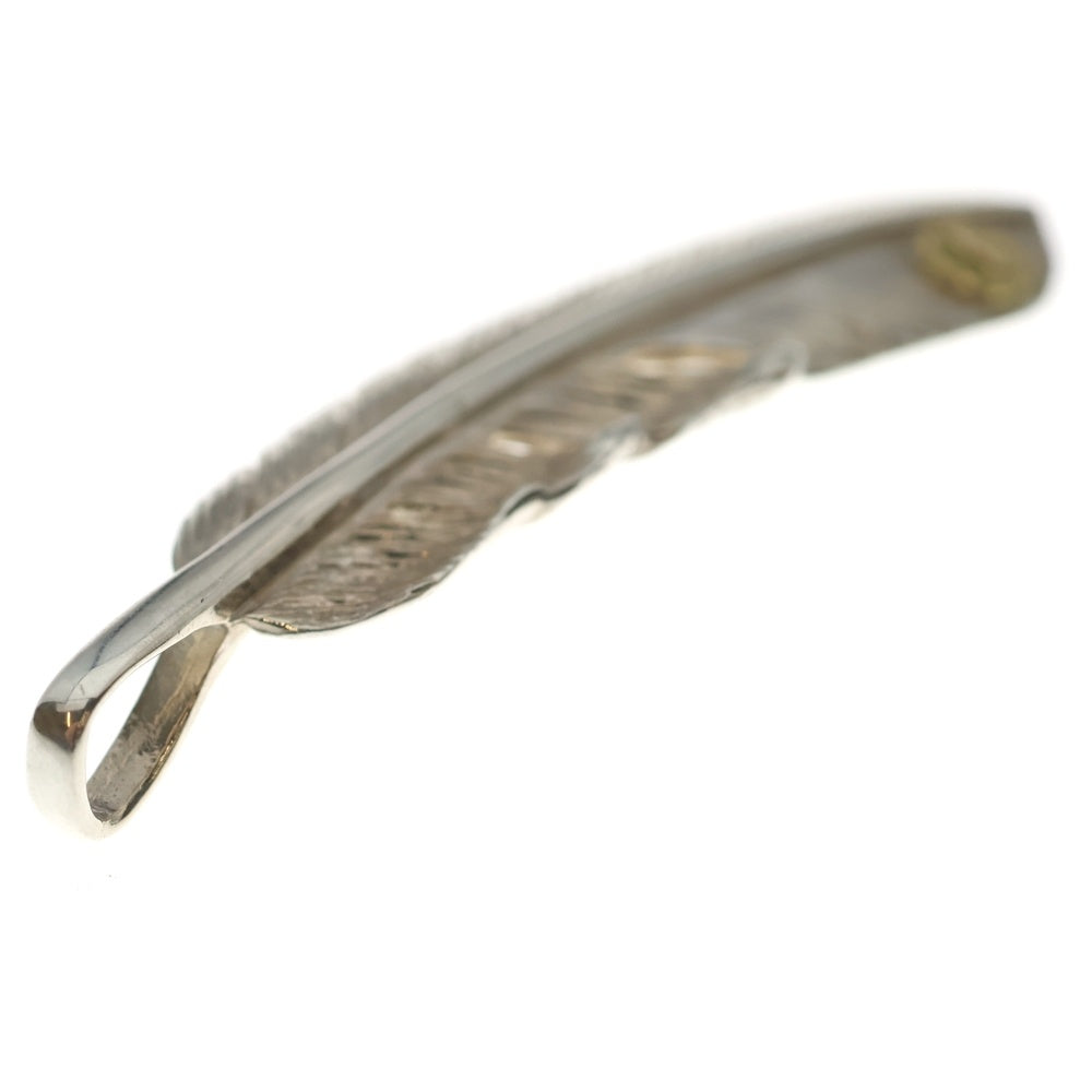 TADY & KING(タディアンドキング) 特大SVフェザーK18イーグルメタル付き ペンダントトップ 左向き シルバー