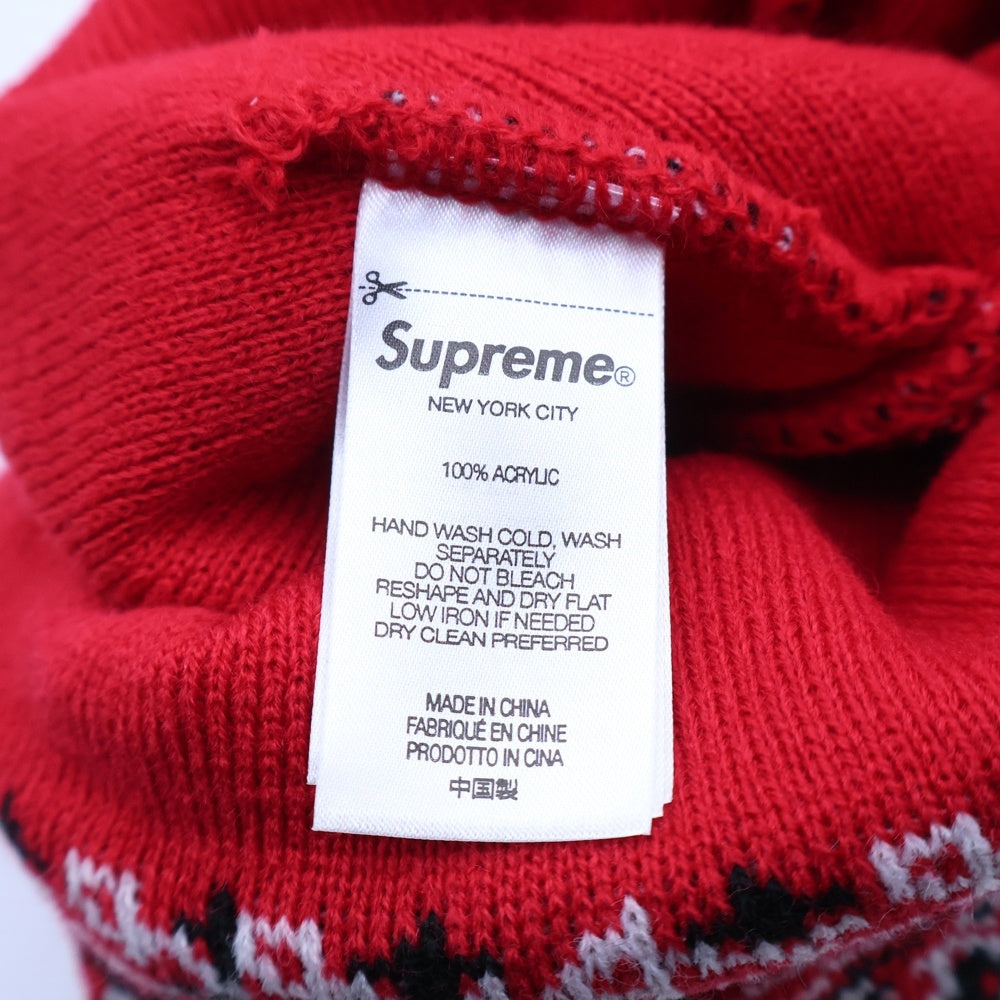 SUPREME(シュプリーム) 24AW Bandana Big Logo Beanie バンダナビッグボックスロゴ ニット帽 レッド