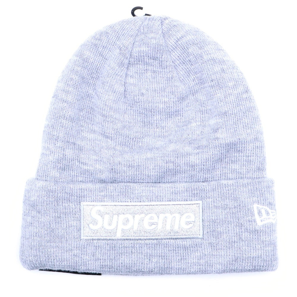 SUPREME(シュプリーム) 24AW ×New Era Box Logo Beanie ニューエラ ボックスロゴ ビーニー ニット帽 帽子 グレー